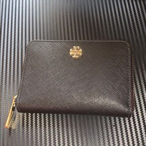 Tory Burch Robinson Zip coin card case leather